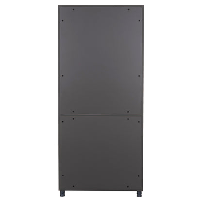 OFFICE BOOKCASE MAVIX MELAMINE GREY WALNUT 80x40x180