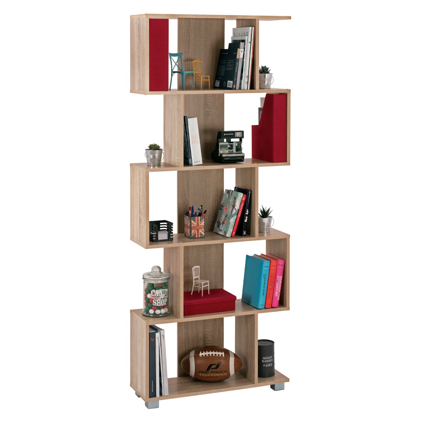 EZIR SONAMA MELAMINE BOOKCASE 70x25x177