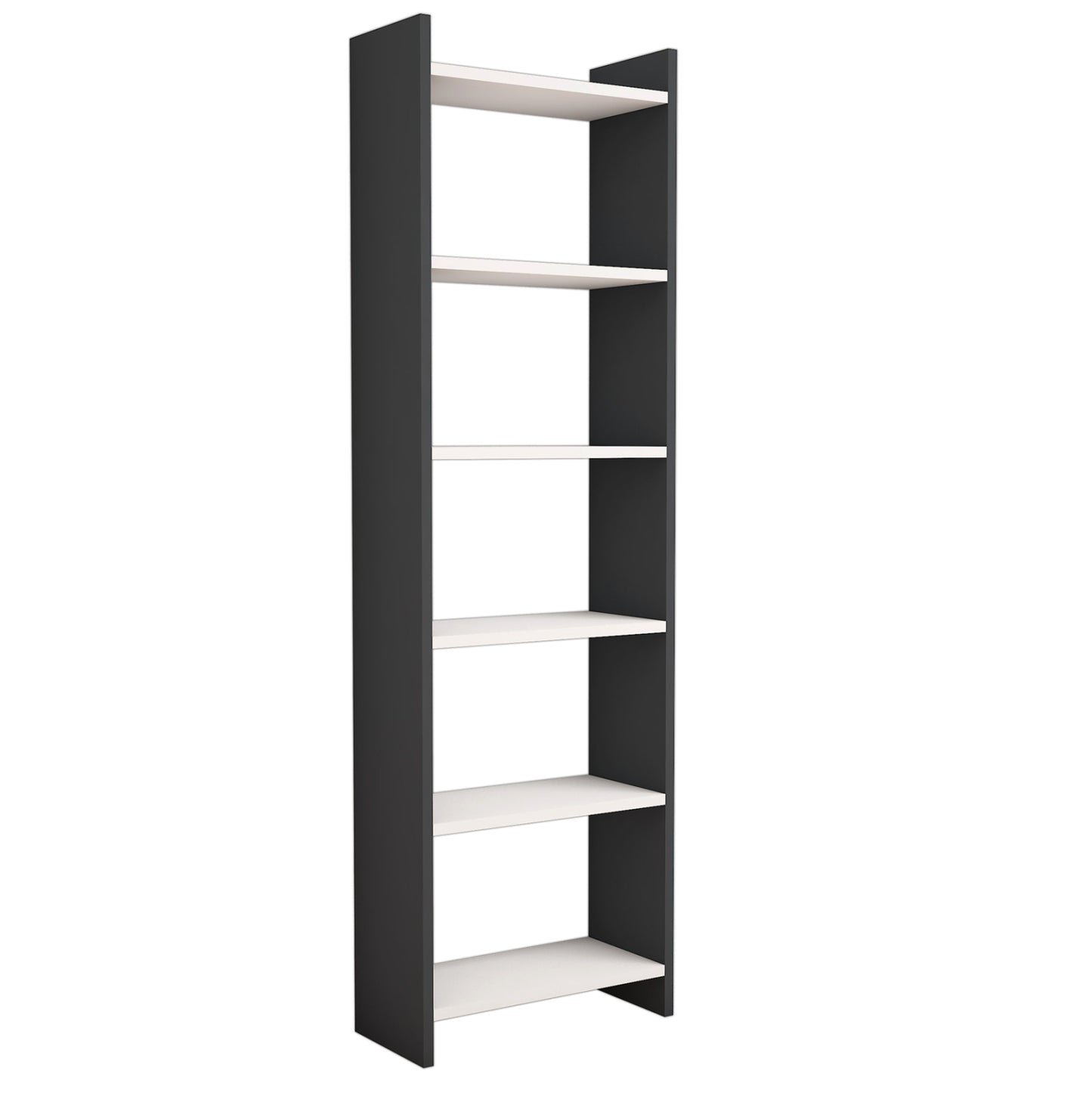 CLASSIKER BOOKCASE MELAMINE GREY WHITE 48,5x22x160