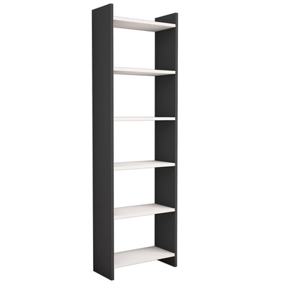 CLASSIKER BOOKCASE MELAMINE GREY WHITE 48,5x22x160