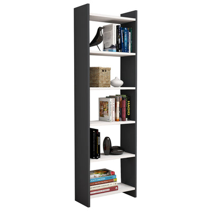 CLASSIKER BOOKCASE MELAMINE GREY WHITE 48,5x22x160