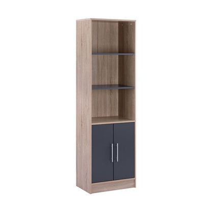 ENSLEY SONAMA GREY MELAMINE BOOKCASE 60x30x180