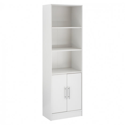 ΒΙΒΛΙΟΘΗΚΗ ΜΕΛΑΜΙΝΗΣ ENSLEY ΣΕ ΛΕΥΚΗ ΑΠΟΧΡΩΣΗ 60x30x180