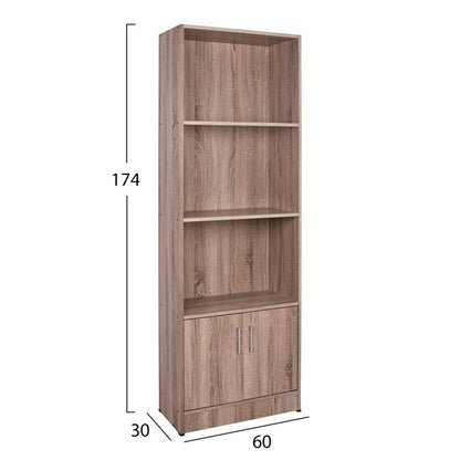 ΒΙΒΛΙΟΘΗΚΗ ΜΕΛΑΜΙΝΗΣ HAYDEN ΣΕ ΧΡΩΜΑ SONAMA 60x30x174