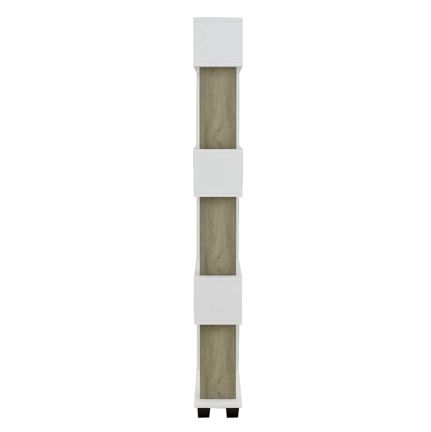 BOOKCASE MELAMINE OWLOLIVE GREY WHITE 60x19,5x165