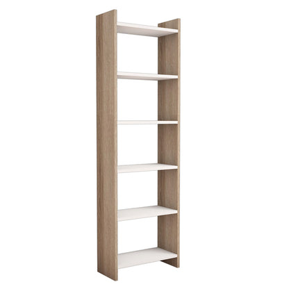 CLASSICER MELAMINE BOOKCASE SONOMA WHITE 48.5x22x160