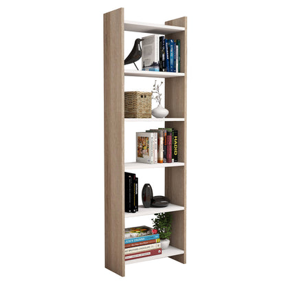 CLASSICER MELAMINE BOOKCASE SONOMA WHITE 48.5x22x160