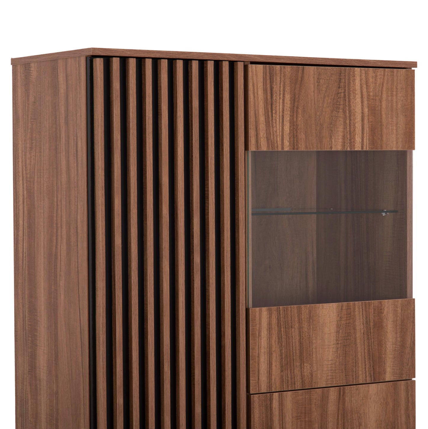 ΒΙΤΡΙΝΑ HARRY ΜΕΛΑΜΙΝΗ ΦΥΣΙΚΟ ΞΥΛΟΥ ΜΑΥΡΟ 90x40x185