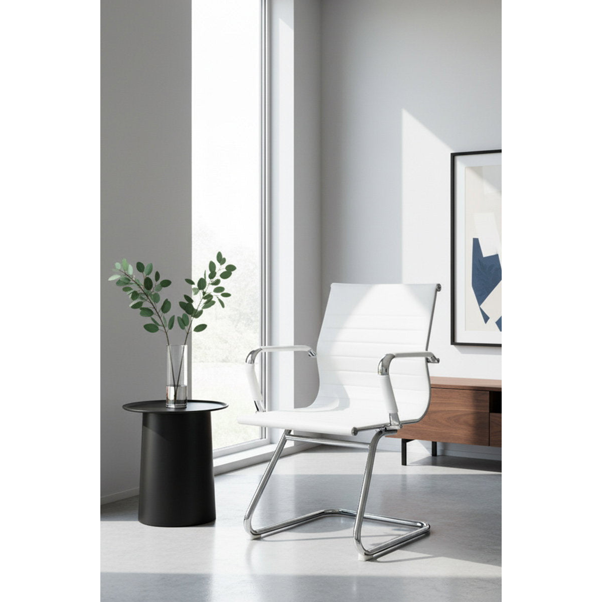 Καρέκλα Υποδοχής Cygon Reception Λευκό 49x60x108