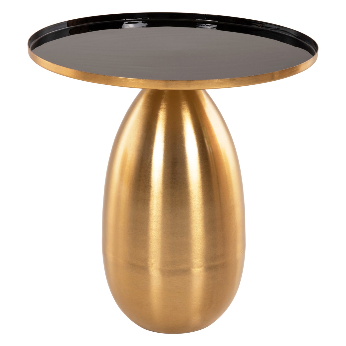 NESTING TABLES 2PCS DEANNA METAL IN BLACK & GOLD Ø50.5cm & Ø40.5cm