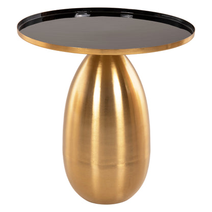 NESTING TABLES 2PCS DEANNA METAL IN BLACK & GOLD Ø50.5cm & Ø40.5cm