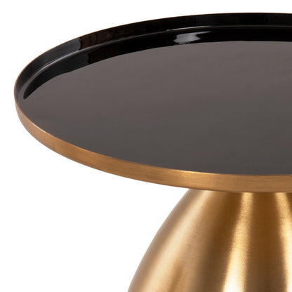 NESTING TABLES 2PCS DEANNA METAL IN BLACK & GOLD Ø50.5cm & Ø40.5cm