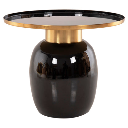 FRYNX SIDE TABLES 2 PCS BLACK & GOLD METAL D60cm & D50.5cm
