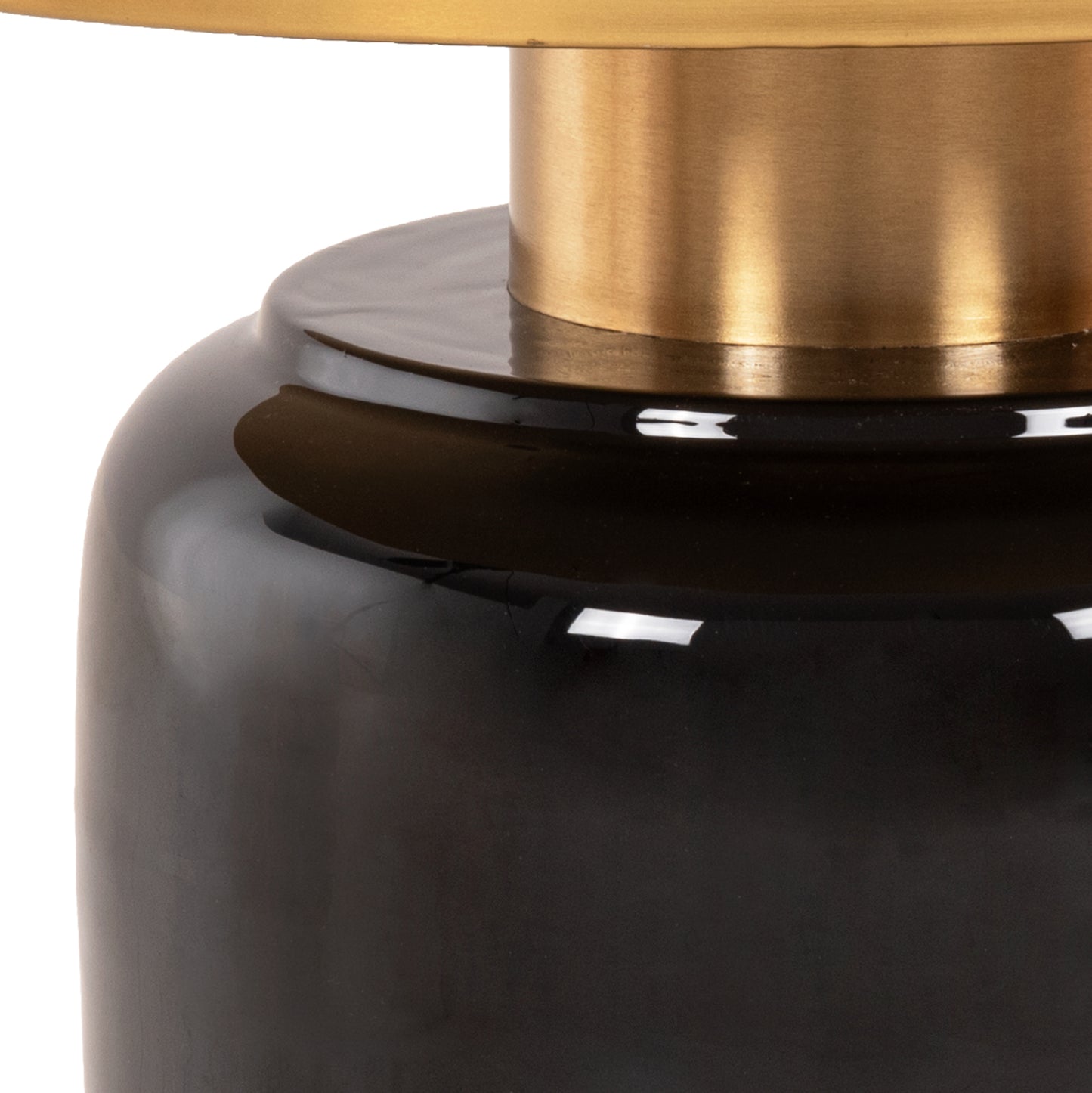 FRYNX SIDE TABLES 2 PCS BLACK & GOLD METAL D60cm & D50.5cm