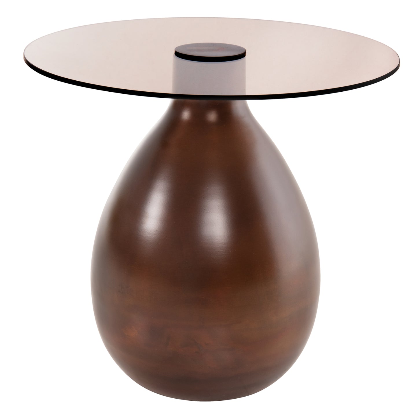 REGEN NESTING TABLES 2PCS METAL COPPER GLASS Φ44cm & Φ40cm