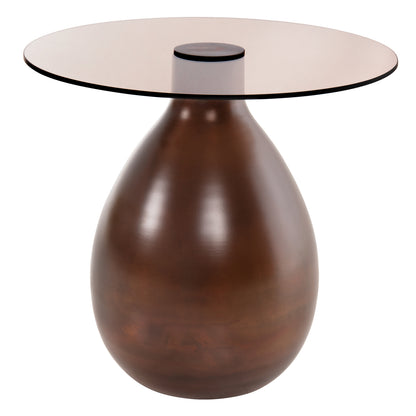 REGEN NESTING TABLES 2PCS METAL COPPER GLASS Φ44cm & Φ40cm