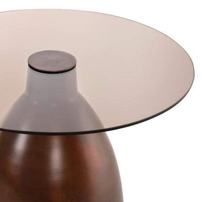 REGEN NESTING TABLES 2PCS METAL COPPER GLASS Φ44cm & Φ40cm
