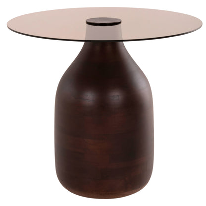 ΒΟΗΘΗΤΙΚΑ ΤΡΑΠΕΖΑΚΙΑ 2 ΤΜΧ CHANG ΞΥΛΟ MANGO ΓΥΑΛΙ TOP Φ55x49,5 & Φ40x36,5