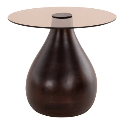 ΒΟΗΘΗΤΙΚΑ ΤΡΑΠΕΖΑΚΙΑ 2 ΤΜΧ CHANG ΞΥΛΟ MANGO ΓΥΑΛΙ TOP Φ55x49,5 & Φ40x36,5