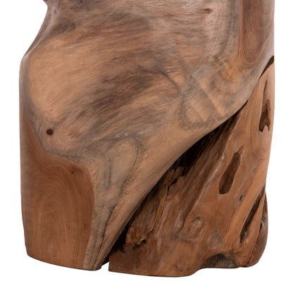 AUXILIARY STOOL/SIDE TABLE STOMP TEAK WOOD NATURAL Ø30x45