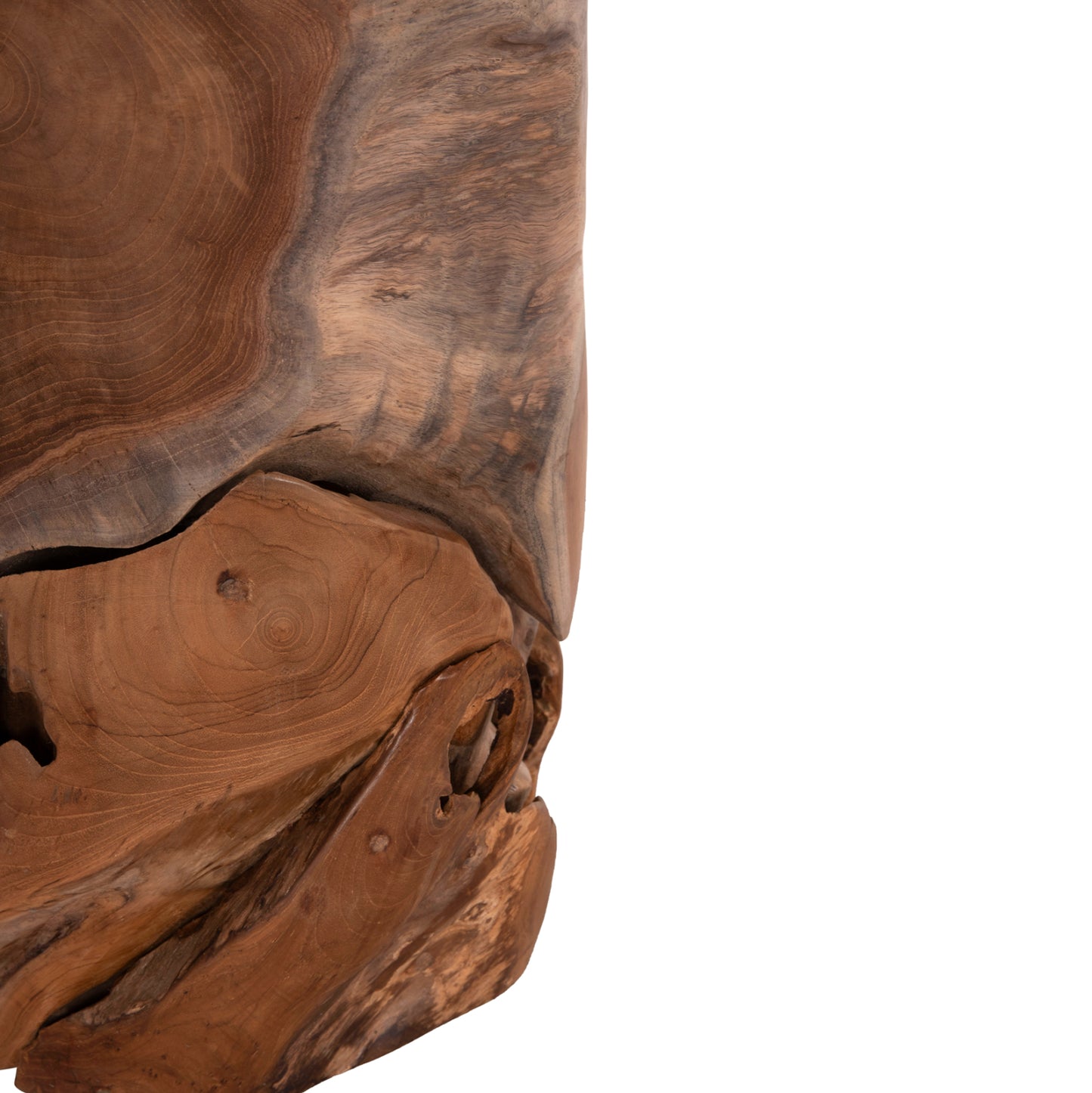 AUXILIARY STOOL/SIDE TABLE STOMP TEAK WOOD NATURAL Ø30x45