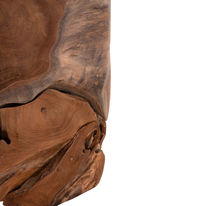 AUXILIARY STOOL/SIDE TABLE STOMP TEAK WOOD NATURAL Ø30x45