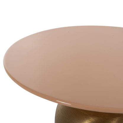 SIDE TABLE PATNA METAL IN SALMON GOLD D40,5x43