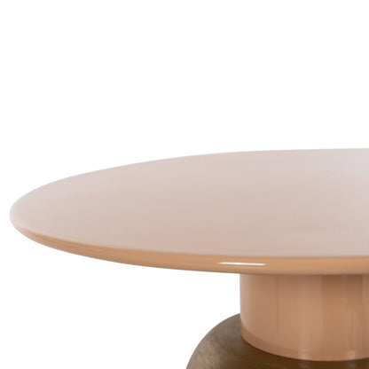 SIDE TABLE PATNA METAL IN SALMON GOLD D40,5x43