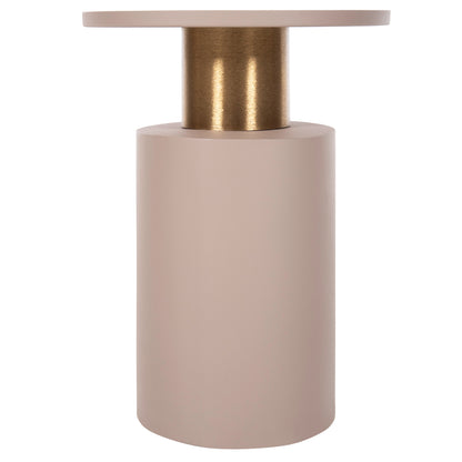 SIDE TABLE PUNJAB METAL IN ECRU BRONZE Φ30,5x42