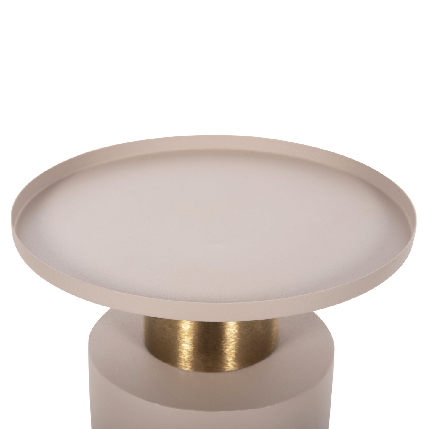 SIDE TABLE PUNJAB METAL IN ECRU BRONZE Φ30,5x42