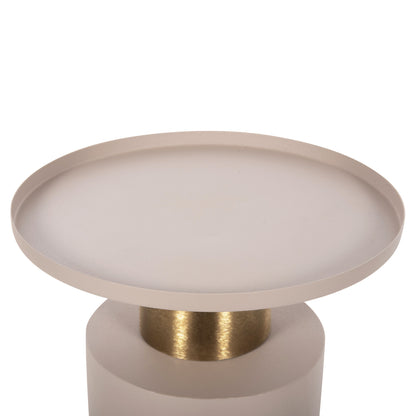 SIDE TABLE PUNJAB METAL IN ECRU BRONZE Φ30,5x42