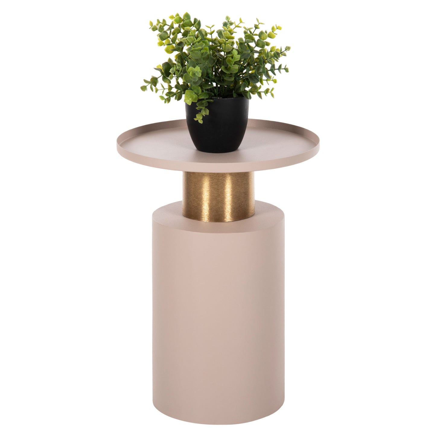 SIDE TABLE PUNJAB METAL IN ECRU BRONZE Φ30,5x42