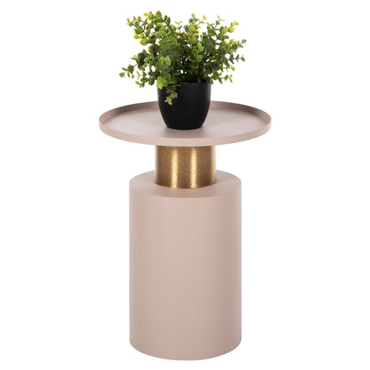 SIDE TABLE PUNJAB METAL IN ECRU BRONZE Φ30,5x42