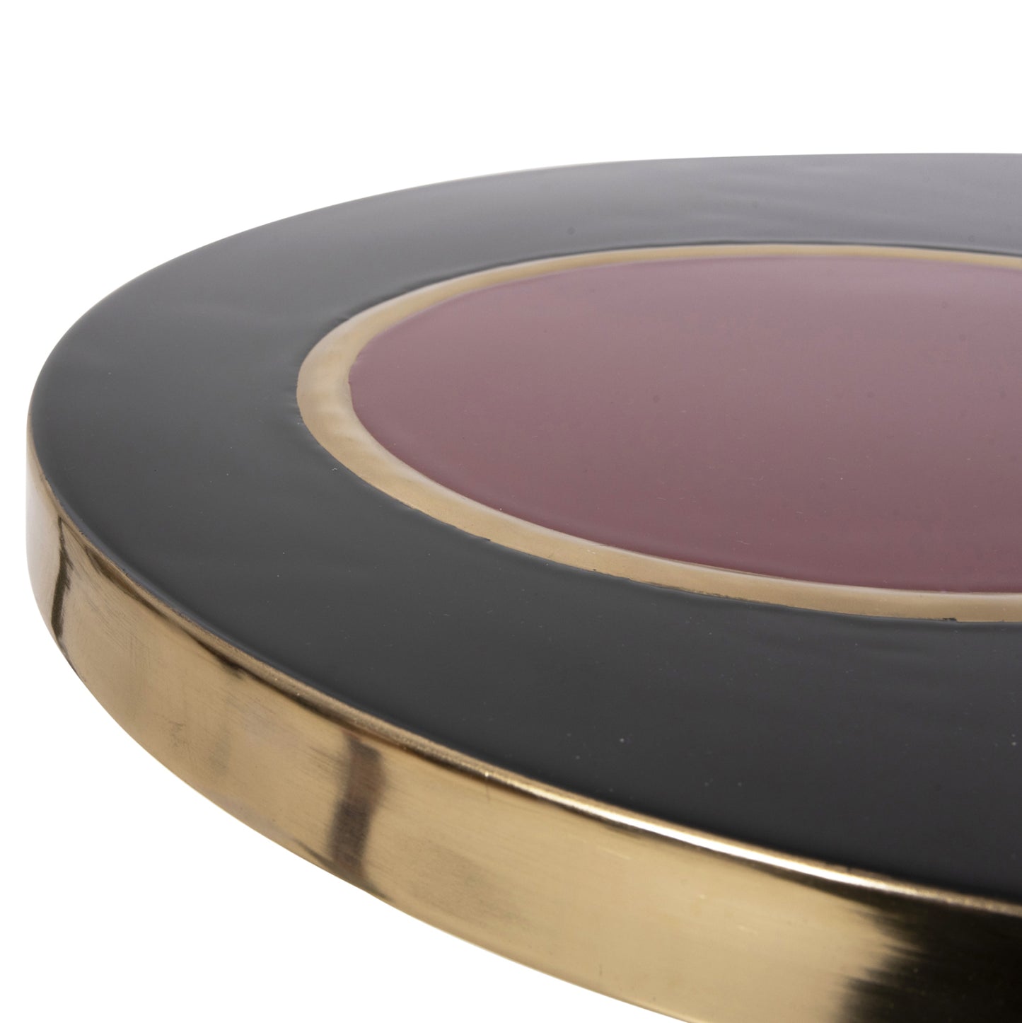 EROSE SIDE TABLE METAL BLACK GOLD CHERRY Φ50,5x50