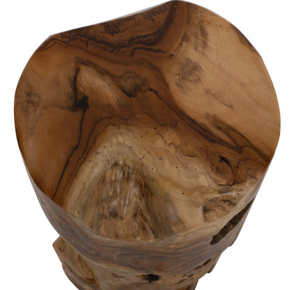 ROUND SIDE TABLE MADE OF SOLID TEAK WOOD NATURAL Ø30x45