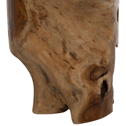 ROUND SIDE TABLE MADE OF SOLID TEAK WOOD NATURAL Ø30x45