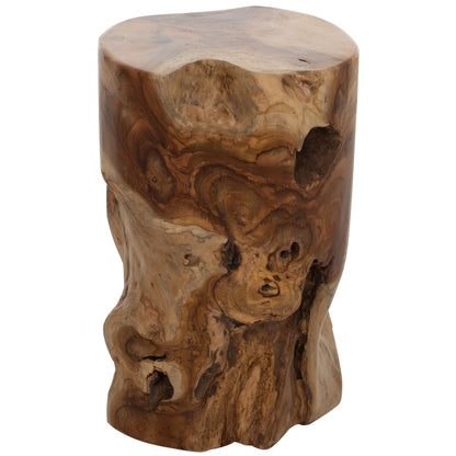 ROUND SIDE TABLE MADE OF SOLID TEAK WOOD NATURAL Ø30x45