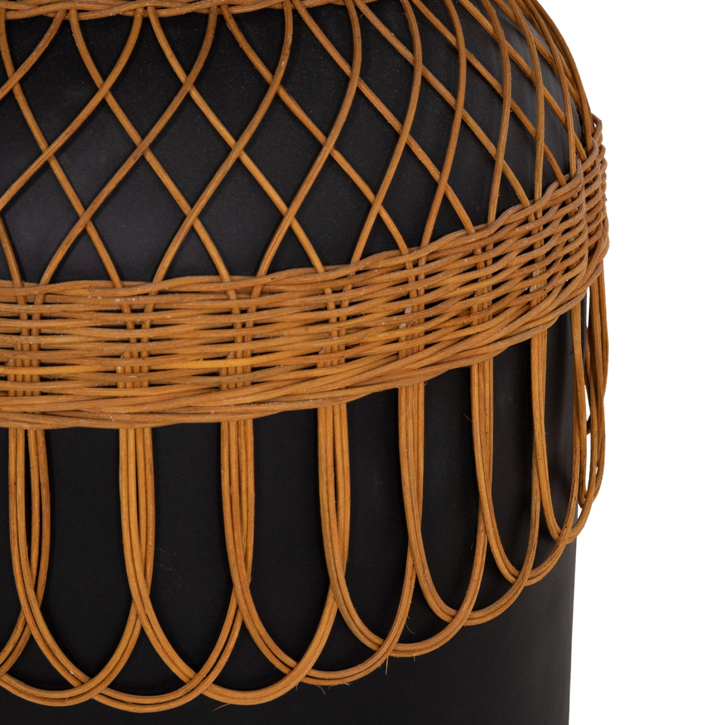 ΒΟΗΘΗΤΙΚΟ ΤΡΑΠΕΖΙ PRILEP FIBER CEMENT ΜΑΥΡΟ & RATTAN Φ60x76,5
