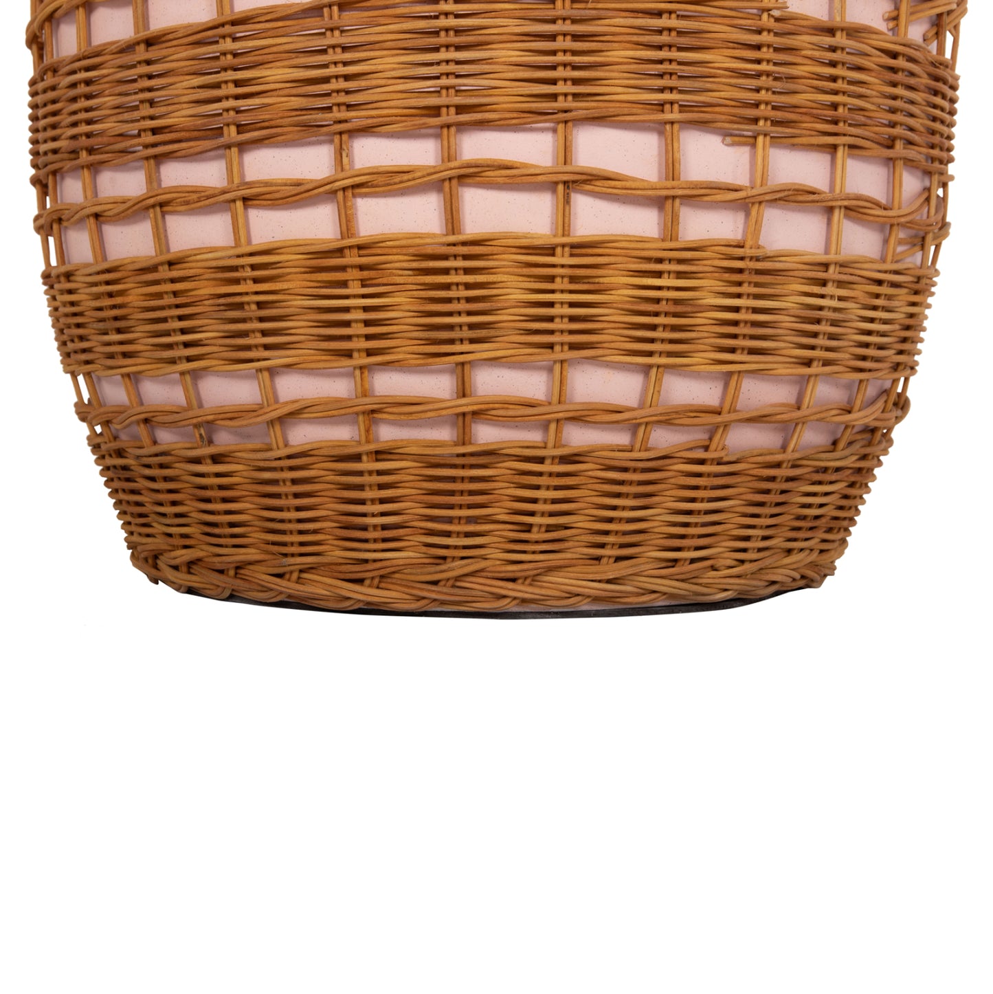 ΒΟΗΘΗΤΙΚΟ ΤΡΑΠΕΖΙ VILHENA FIBER CEMENT ΡΟΖ RATTAN ΦΥΣΙΚΟ Φ44.5x45