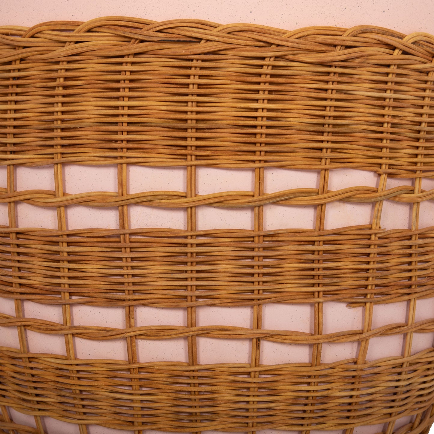 ΒΟΗΘΗΤΙΚΟ ΤΡΑΠΕΖΙ VILHENA FIBER CEMENT ΡΟΖ RATTAN ΦΥΣΙΚΟ Φ44.5x45