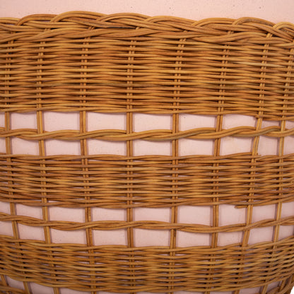 ΒΟΗΘΗΤΙΚΟ ΤΡΑΠΕΖΙ VILHENA FIBER CEMENT ΡΟΖ RATTAN ΦΥΣΙΚΟ Φ44.5x45