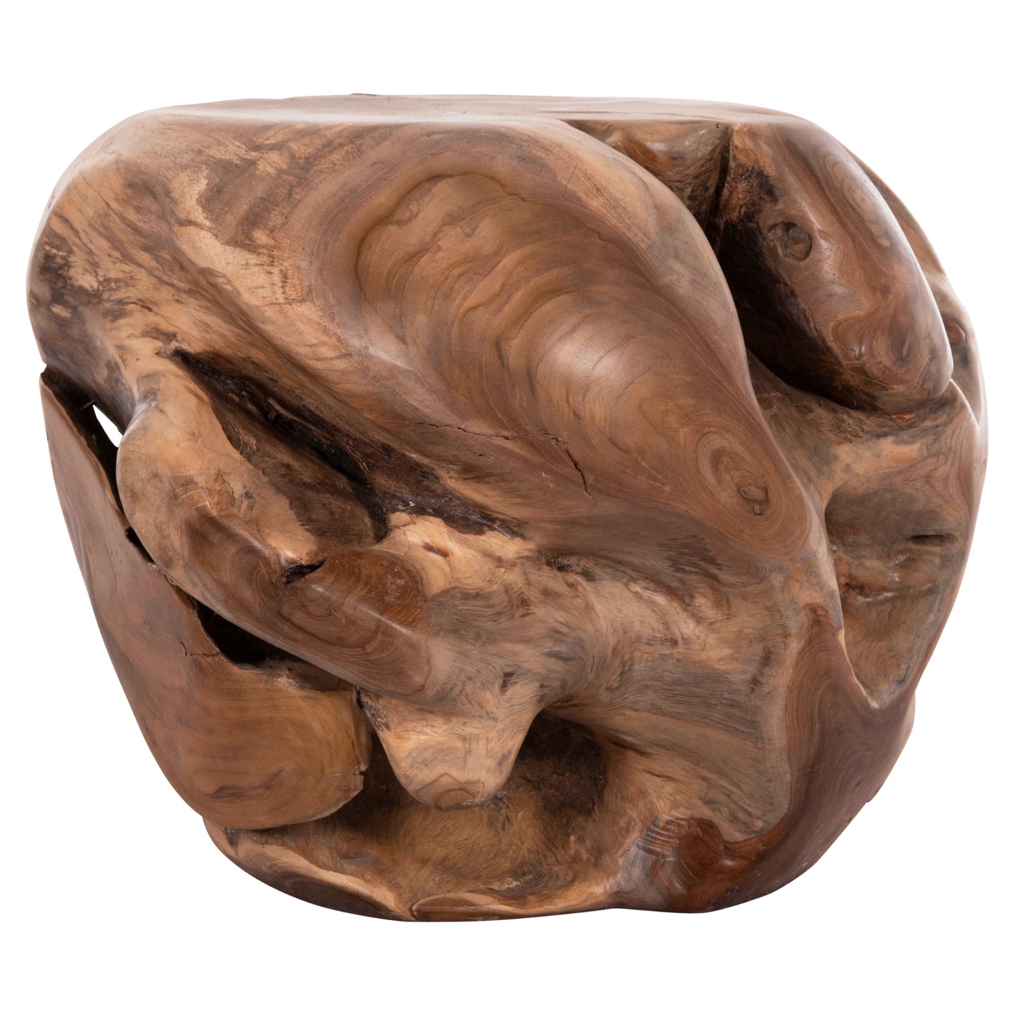 ΒΟΗΘΗΤΙΚΟ ΤΡΑΠΕΖΙ LOGGY ΞΥΛΟ TEAK ΦΥΣΙΚΟ 50x50x50