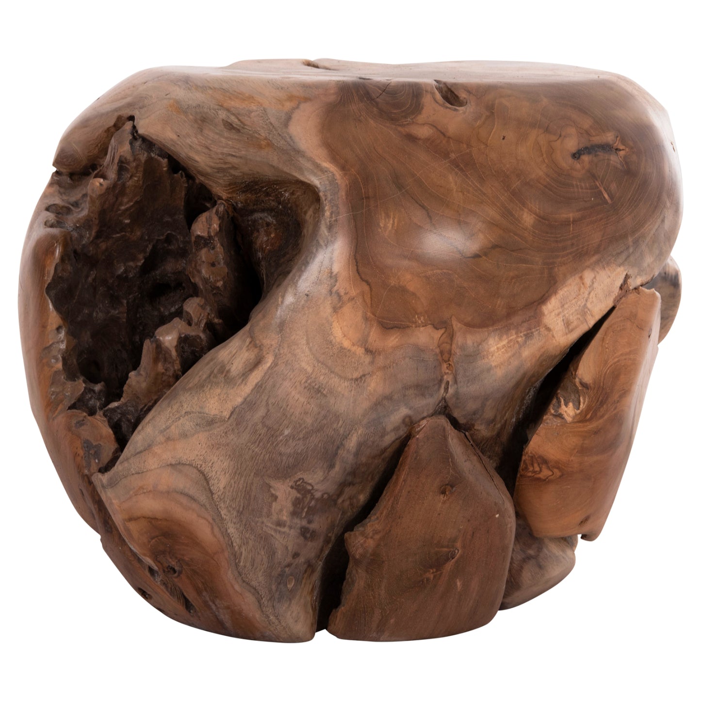 ΒΟΗΘΗΤΙΚΟ ΤΡΑΠΕΖΙ LOGGY ΞΥΛΟ TEAK ΦΥΣΙΚΟ 50x50x50