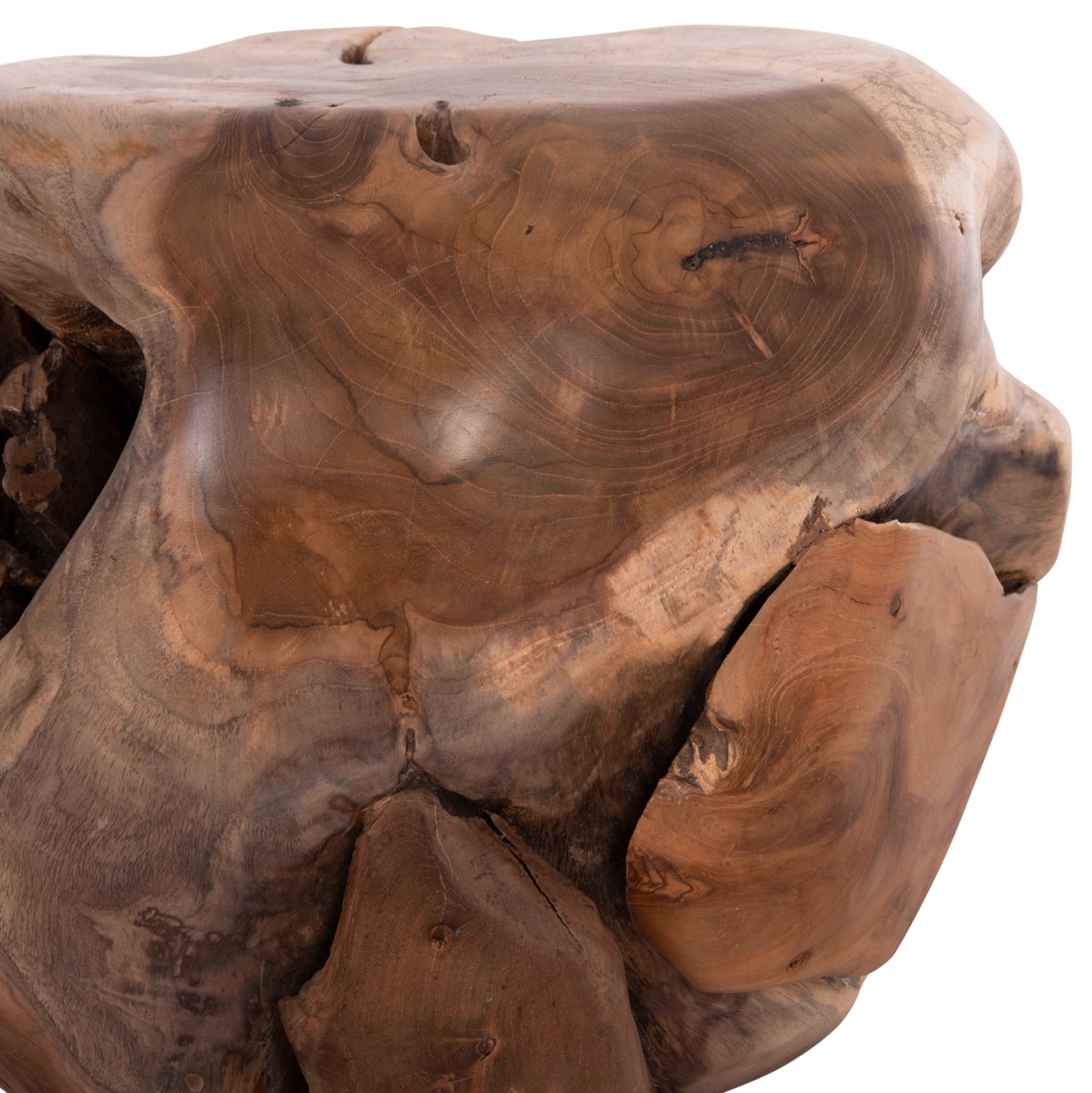 ΒΟΗΘΗΤΙΚΟ ΤΡΑΠΕΖΙ LOGGY ΞΥΛΟ TEAK ΦΥΣΙΚΟ 50x50x50