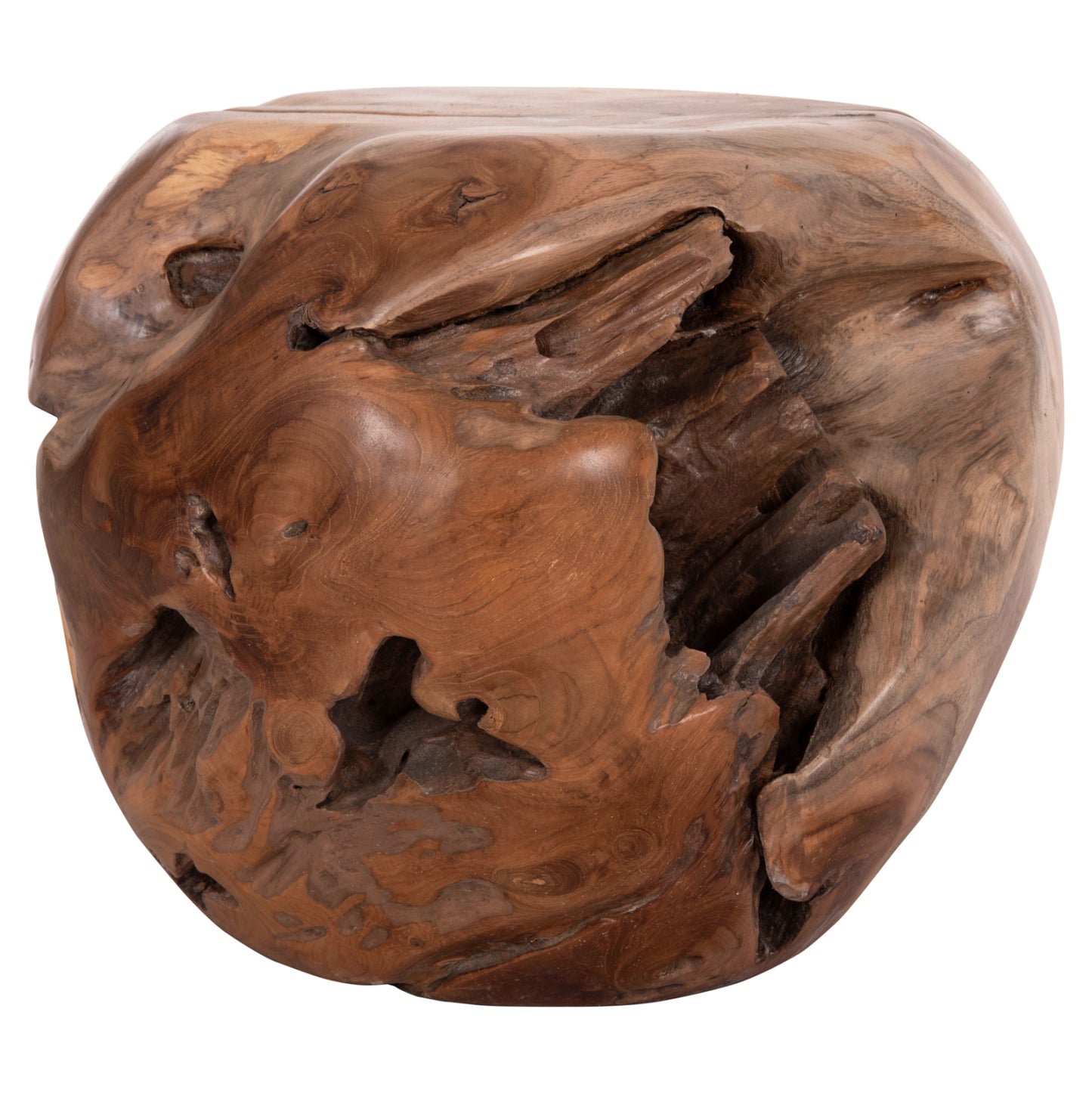 ΒΟΗΘΗΤΙΚΟ ΤΡΑΠΕΖΙ LOGGY ΞΥΛΟ TEAK ΦΥΣΙΚΟ 50x50x50