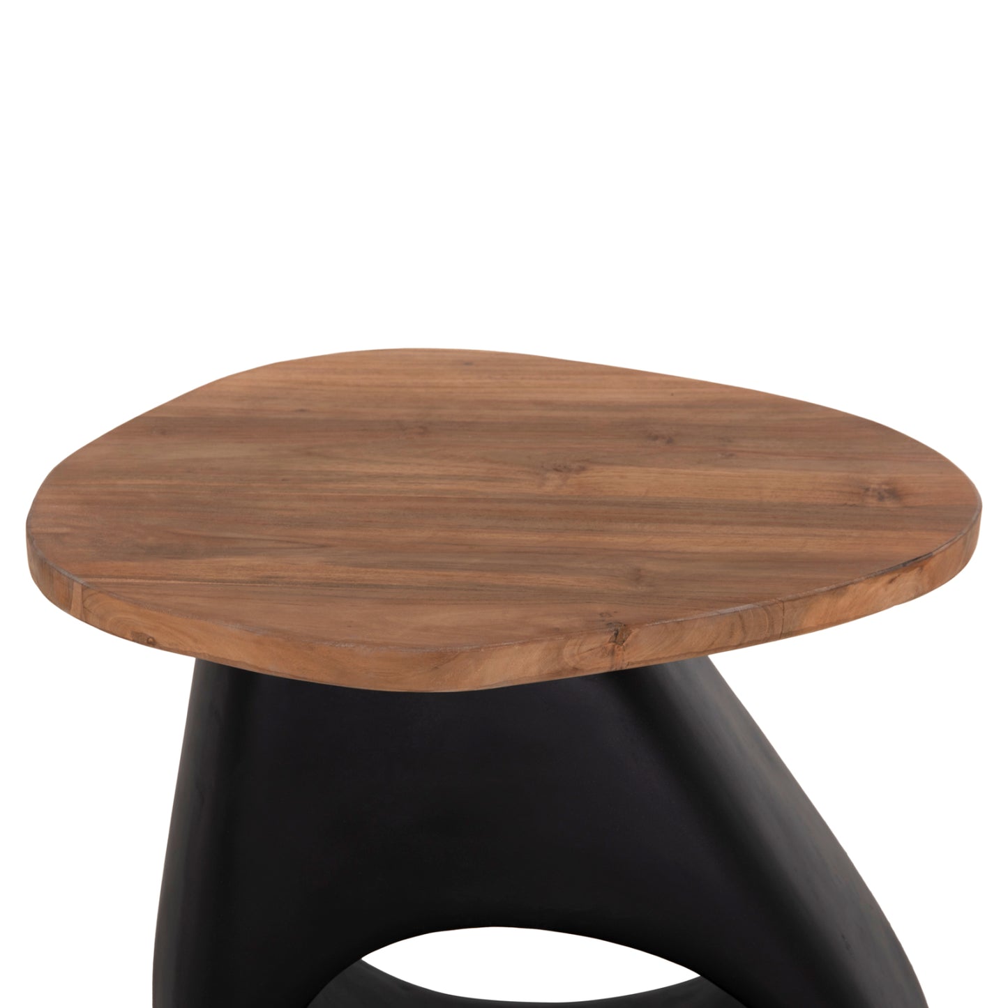ΒΟΗΘΗΤΙΚΟ ΤΡΑΠΕΖΙ AIDA FIBER CEMENT ΜΑΥΡΟ-ΞΥΛΟ TEAK TOP 47x60x59