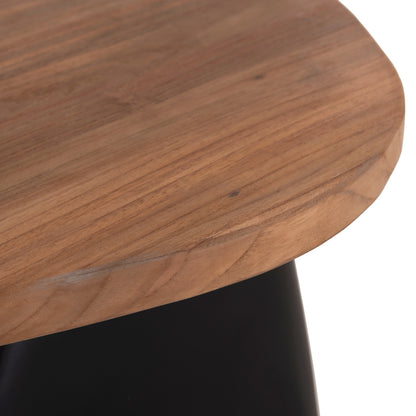 ΒΟΗΘΗΤΙΚΟ ΤΡΑΠΕΖΙ AIDA FIBER CEMENT ΜΑΥΡΟ-ΞΥΛΟ TEAK TOP 47x60x59