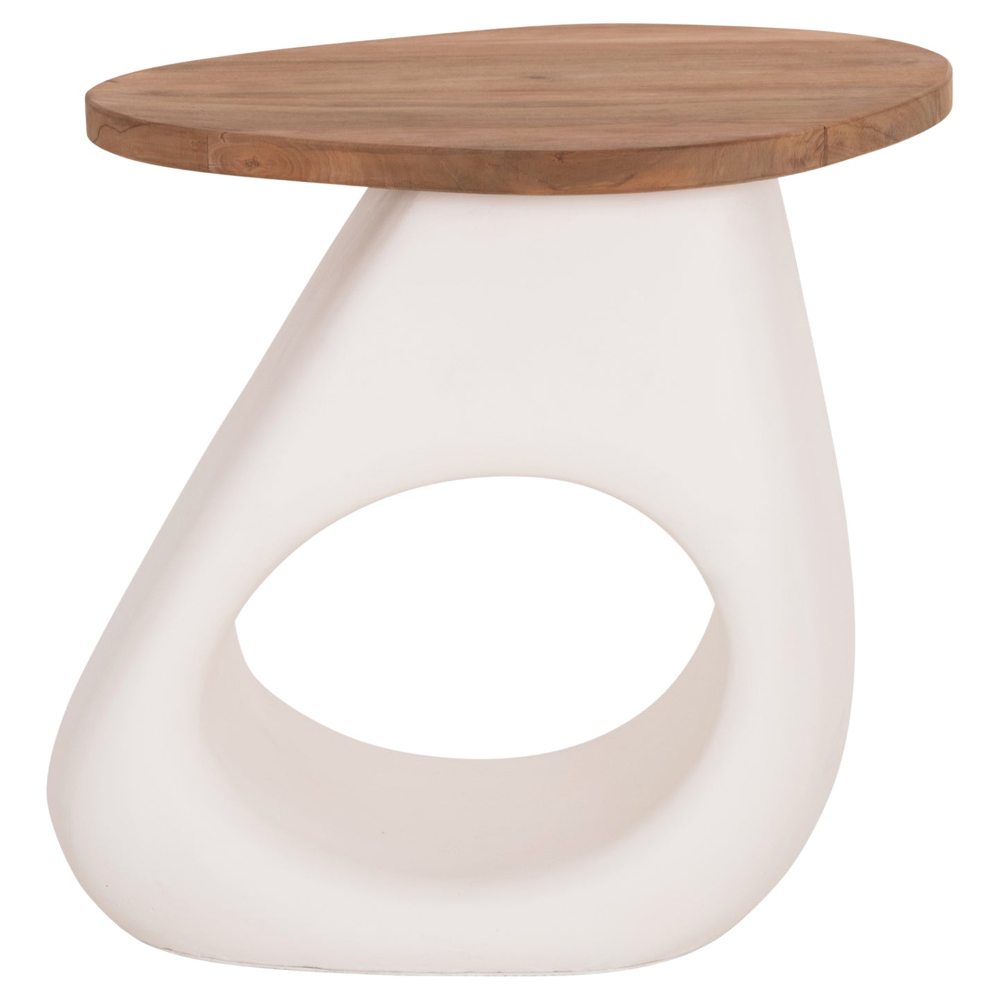 ΒΟΗΘΗΤΙΚΟ ΤΡΑΠΕΖΙ AIDA FIBER CEMENT ΛΕΥΚΟ-ΞΥΛΟ TEAK TOP 47x60x59