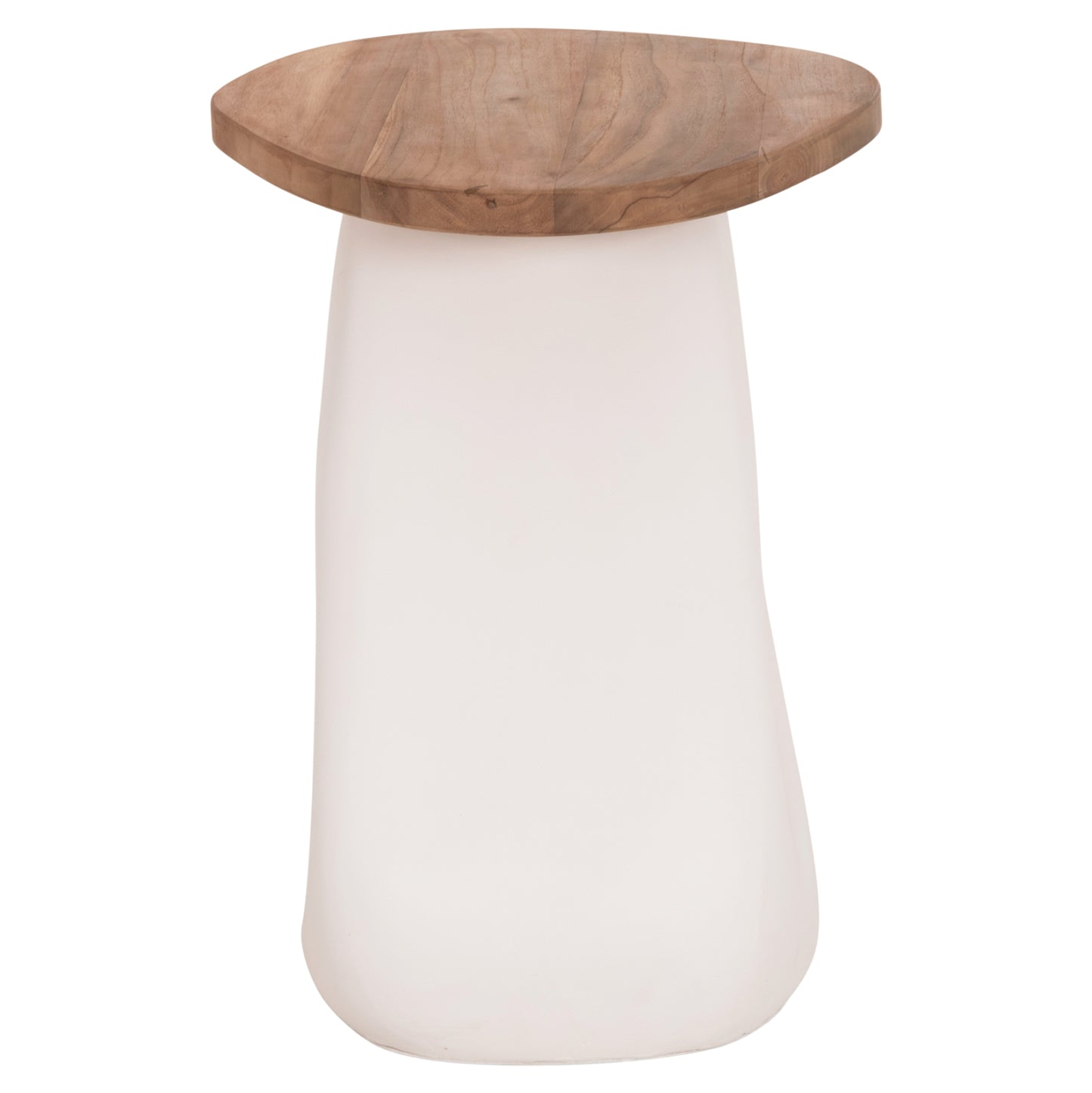 ΒΟΗΘΗΤΙΚΟ ΤΡΑΠΕΖΙ AIDA FIBER CEMENT ΛΕΥΚΟ-ΞΥΛΟ TEAK TOP 47x60x59