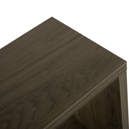 ΒΟΗΘΗΤΙΚΟ ΤΡΑΠΕΖΙ ΜΕ ΡΑΦΙΑ AMEER ΜΕΛΑΜΙΝΗ ΣΕ OLIVE GREY ΧΡΩΜΑ 50x17x56